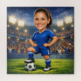 Custom Photo-Face Soccer/Football Star Caricature ジグソーパズル