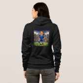 Custom Photo-Face Soccer/Football Star Caricature パーカ (裏面フル)