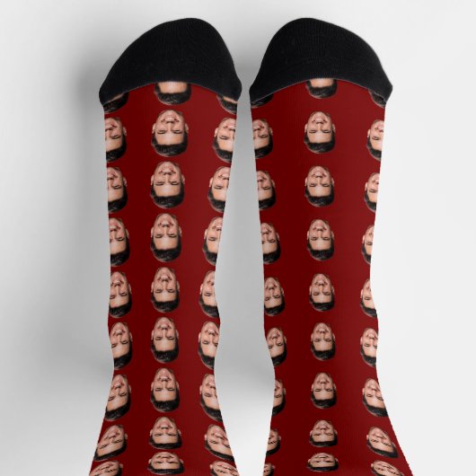 Custom Photo Face Socks, Funny Personalized Gift ソックス (上部)