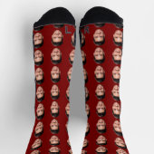 Custom Photo Face Socks, Funny Personalized Gift ソックス (上部)