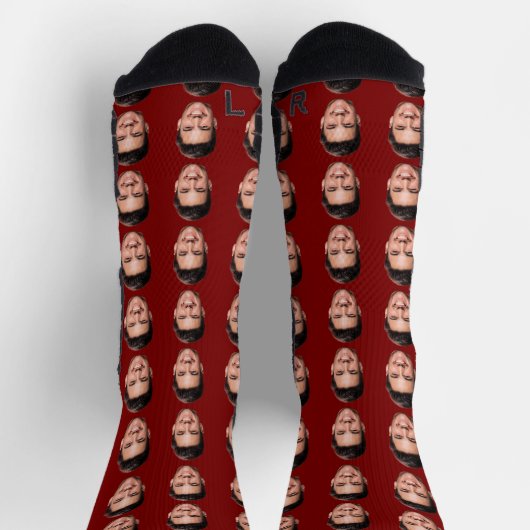 Custom Photo Face Socks, Funny Personalized Gift  ソックス (上部)