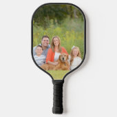 Custom Photo Family Collage Simple Elegant Picture ピックルボールラケット (裏面)