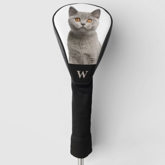 Custom Photo Family Pet Personalized Monogram Golf ゴルフヘッドカバー (正面)