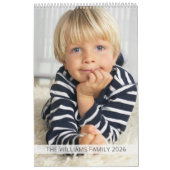 Custom Photo Family Quotes & Funny Sayings 2026 カレンダー (カバー)