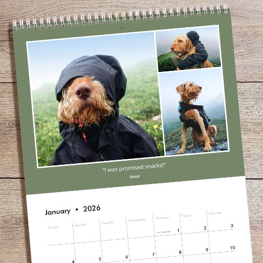 Custom Photo Family Quotes & Funny Sayings 2026 カレンダー