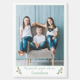 Custom Photo Favorite People Call Me Grandma マグネット
