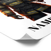 Custom Photo Firefighting Gear Art ポスター (角)