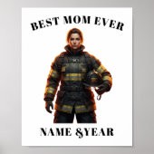Custom Photo Firefighting Gear Art ポスター (正面)