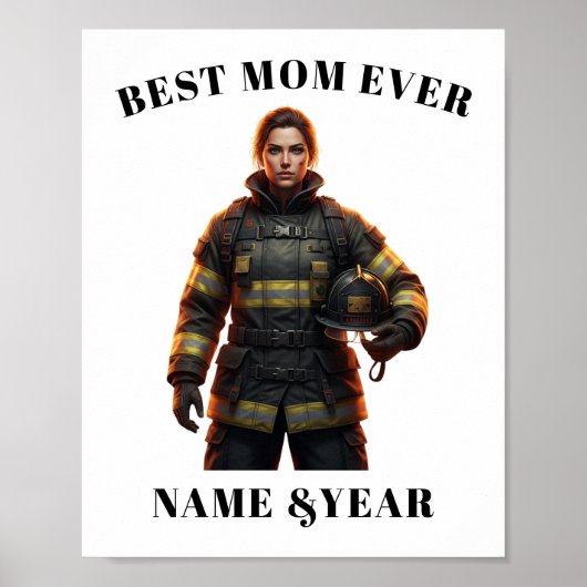 Custom Photo Firefighting Gear Art ポスター (正面)