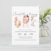 Custom Photo First Birthday Invitation 招待状 (スタンド正面)