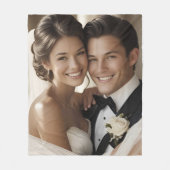 Custom Photo Fleece Blanket 1st Anniversary Gift フリースブランケット (正面)