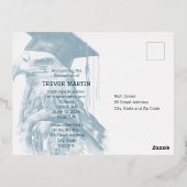 Custom Photo Foil Graduation Invitation Postcard 箔招待状ポストカード (裏面)