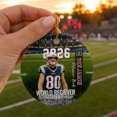 Custom Photo Football Player セラミックオーナメント