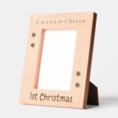 Custom Photo Frame, Twins 1st Christmas, 5 x 7" レーザー彫刻フレーム (左)