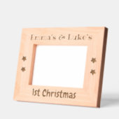 Custom Photo Frame, Twins 1st Christmas, 7 x 5" レーザー彫刻フレーム (左)