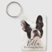 Custom Photo French Bulldog Personalized キーホルダー (正面)