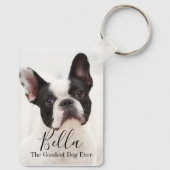 Custom Photo French Bulldog Personalized キーホルダー (裏面)
