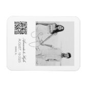 Custom Photo Fridge announcement Engagement magnet マグネット (横)