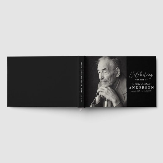 Custom Photo Funeral Sympathy ゲストブック (全面)