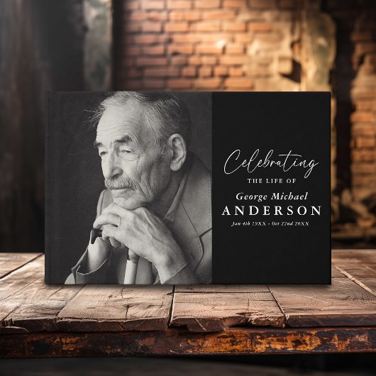 Custom Photo Funeral Sympathy ゲストブック