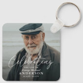 Custom Photo Funeral Sympathy Keepsake キーホルダー (裏面)