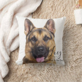 Custom Photo German Shepherd Personalized クッション (ブランケット)