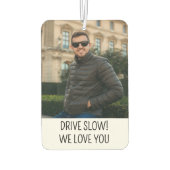 Custom Photo Girlfriend Boyfriend Gift for Mom Dad カーエアーフレッシュナー (裏面)