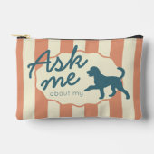 Custom Photo Golden Doodle Ask Me About My Dog アクセサリーポーチ (正面)