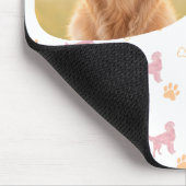 Custom Photo Golden Retriever - Pastel Pink マウスパッド (コーナー)