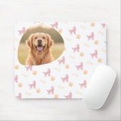 Custom Photo Golden Retriever - Pastel Pink マウスパッド (マウス)