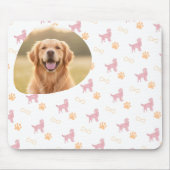 Custom Photo Golden Retriever - Pastel Pink マウスパッド (正面)