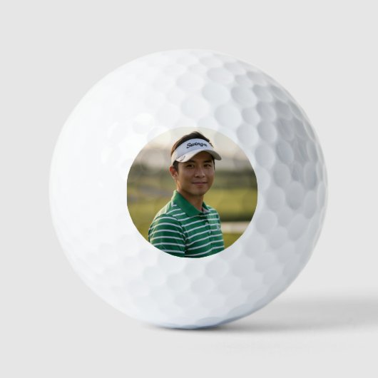 Custom Photo Golf Ball Birthday Gift for Golfer ゴルフボール (正面)