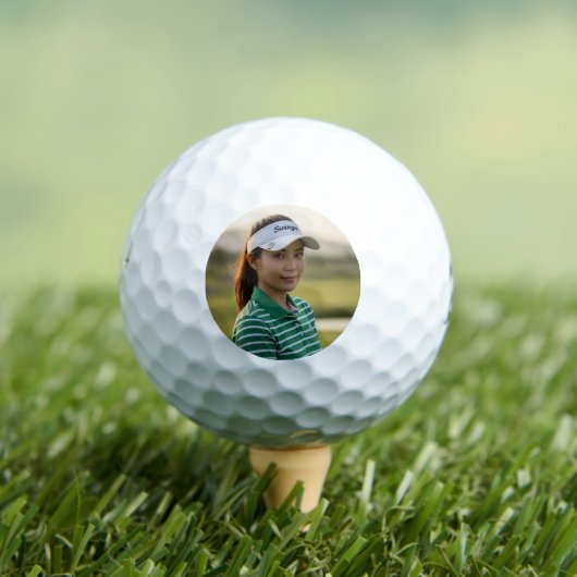 Custom Photo Golf Ball with Text Personalization ゴルフボール (インサイチュ 木)