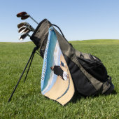 Custom Photo Golf Towel Gift Personalized Text ゴルフタオル (グリーン)