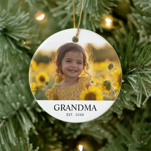 Custom Photo Grandma セラミックオーナメント (ツリー)
