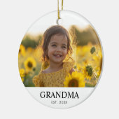 Custom Photo Grandma セラミックオーナメント (左)