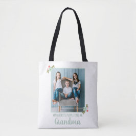 Custom Photo Grandma トートバッグ