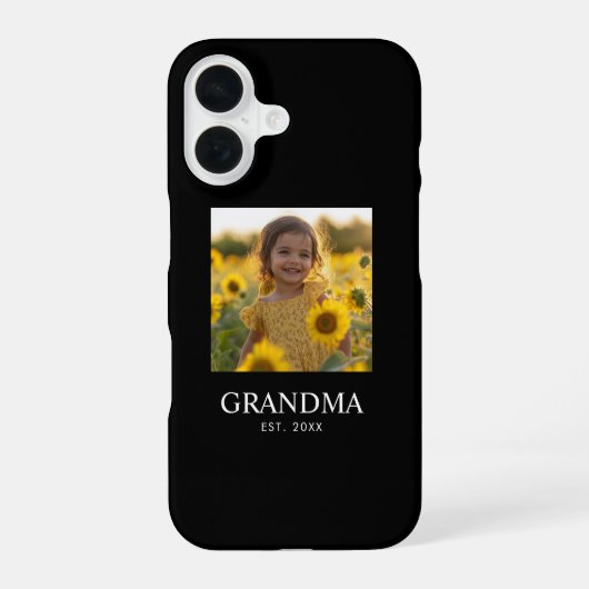 Custom Photo Grandma iPhone 16ケース (裏面)