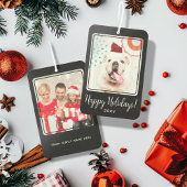 Custom Photo Happy Holidays Two Side Gift カーエアーフレッシュナー