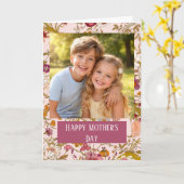 Custom Photo Happy Mother’s Day floral カード (黄色い花)