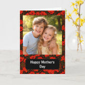 Custom Photo Happy Mother’s Day floral Poppies カード (黄色い花)