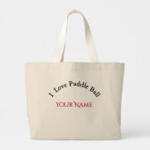 Custom Photo Head Padel/Pickleball Player Caricatu ラージトートバッグ (裏面)