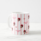 Custom Photo Heart Pattern Mug for Father's Day コーヒーマグカップ (正面左)
