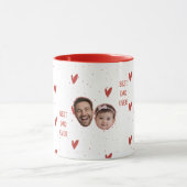 Custom Photo Heart Pattern Mug for Father's Day マグカップ (中央)