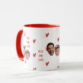 Custom Photo Heart Pattern Mug for Father's Day マグカップ (正面左)