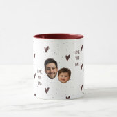Custom Photo Heart Pattern Mug for Father's Day マグカップ (中央)