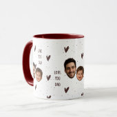 Custom Photo Heart Pattern Mug for Father's Day マグカップ (正面左)