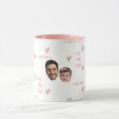 Custom Photo Heart Pattern Mug for Father's Day マグカップ (中央)