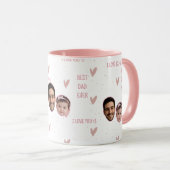 Custom Photo Heart Pattern Mug for Father's Day マグカップ (正面右)