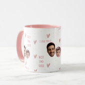 Custom Photo Heart Pattern Mug for Father's Day マグカップ (正面左)